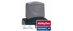 7520-01-419-6743 - AbilityOne C16 - XstamperVX Pre-Inked Message Stamp 
 W/Logo or Signature 
 1-1/2" x 2-1/2" 
 7520-01-419-6743 